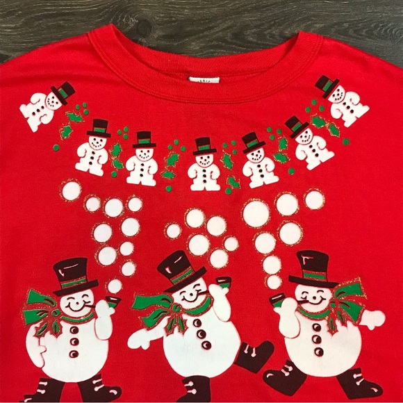 American Weekend Women’s 90s Vintage Frosty The Snowman Ugly Christmas Sweater - Picture 3 of 9